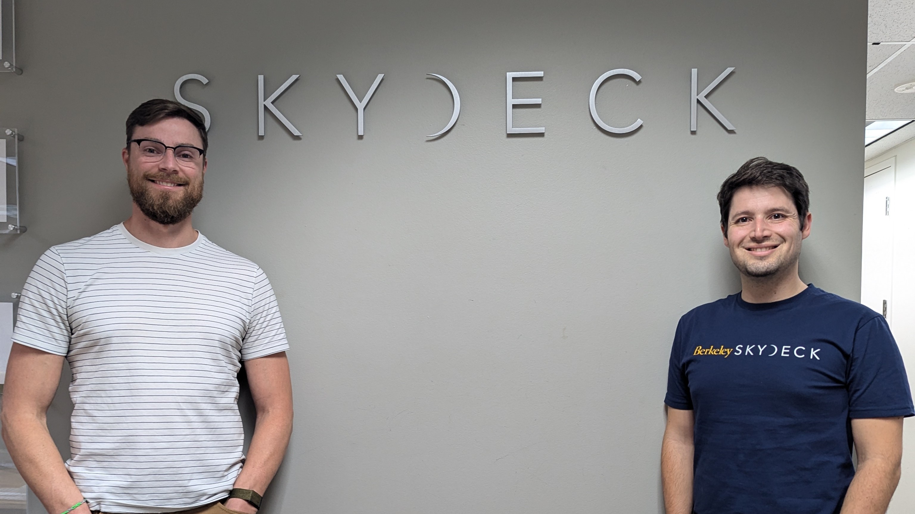 Kyle and Aajan at SkyDeck welcome week, Berkeley, November 2024